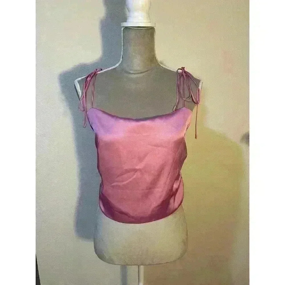 Urban Outfitters Cropped Cami Size L. Color is rosy mauve